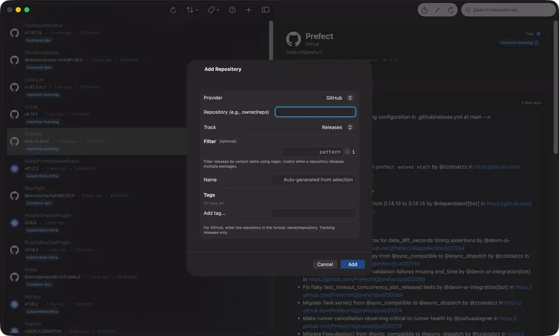 Adding a new repository